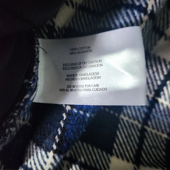 Orvis Plaid Shacket Men's Size LG Long Sleeve Heavyweight Blue Flannel Pockets - Picture 9 of 13